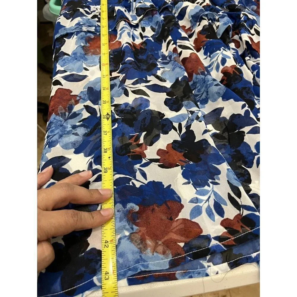 Cato Kimono Long Blouse Women 18/20 Floral Ruffle Long Sleeve